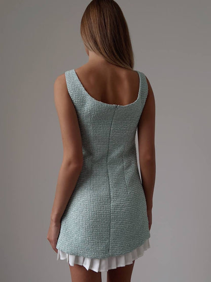 Zarif Mint Mini Elbise