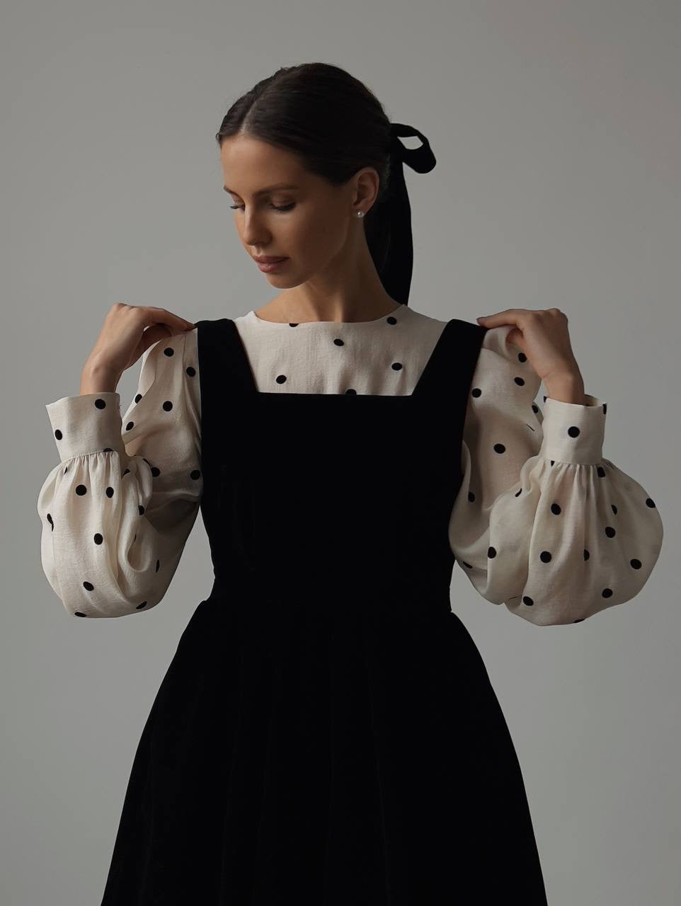 Klasik Silüet Kadife Salopet Elbise