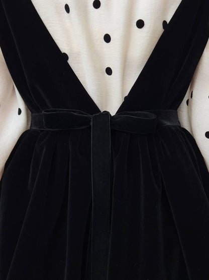 Klasik Silüet Kadife Salopet Elbise