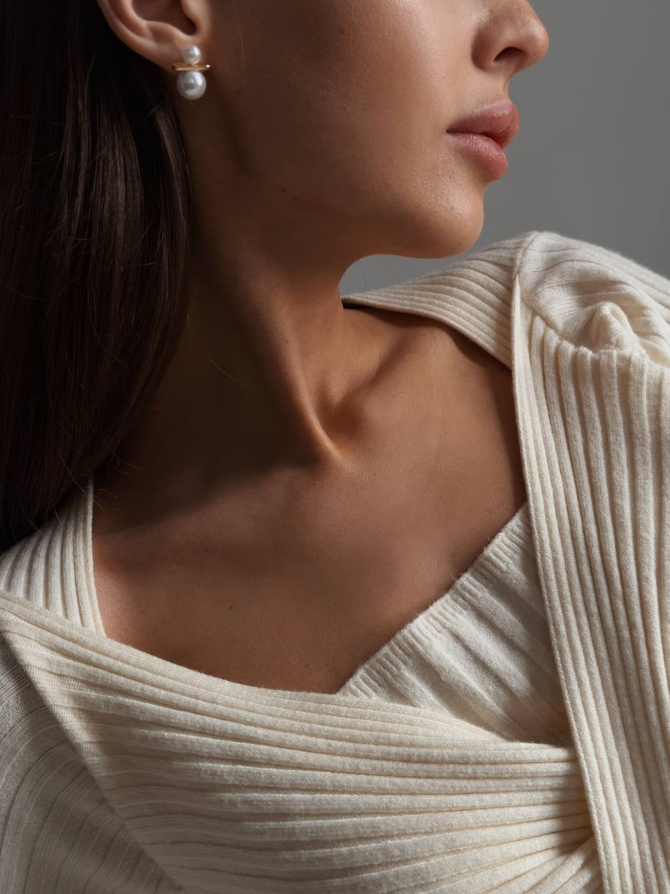 Önü Kruvaze Fitilli Maxi Elbise