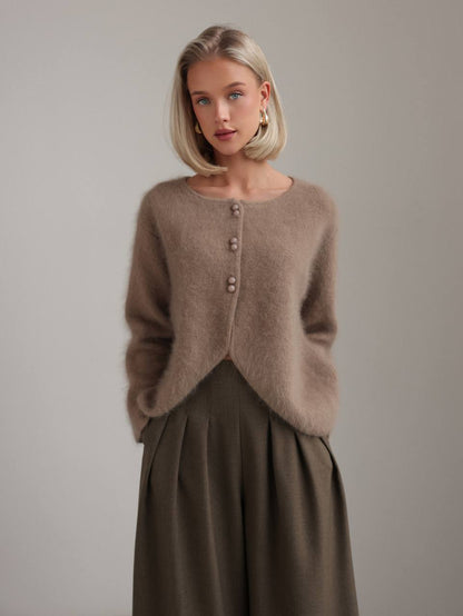 Whispered Cocoa Drape Kazak