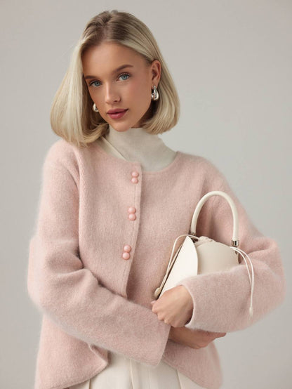 Soft Blossom Düğmeli Hırka