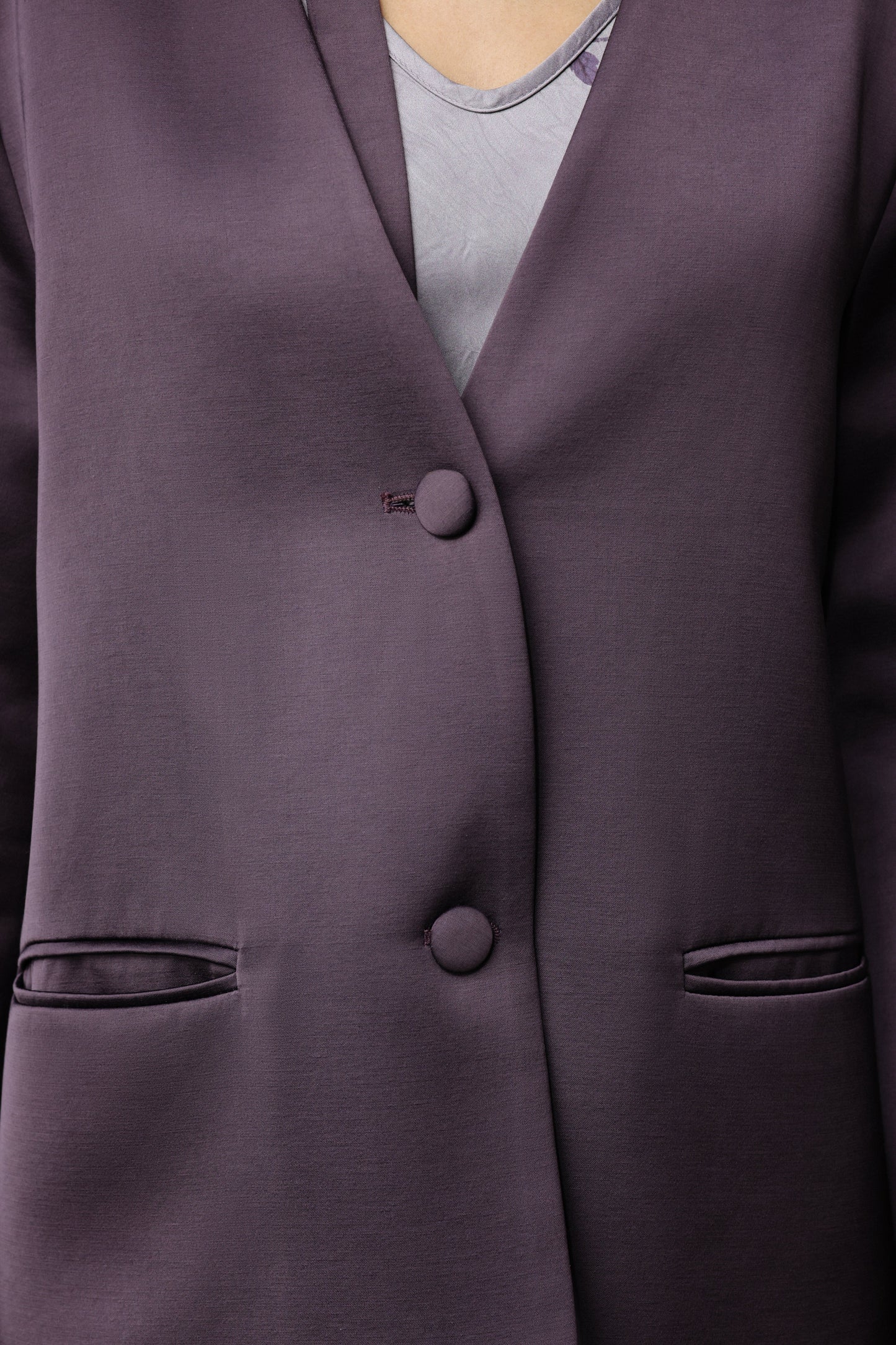 Gece Yarısı Mürdüm Blazer Ceket