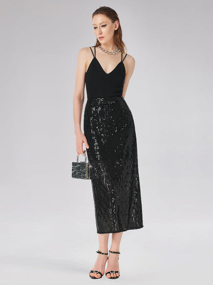 Fitilli Triko Çift Askılı Bluz