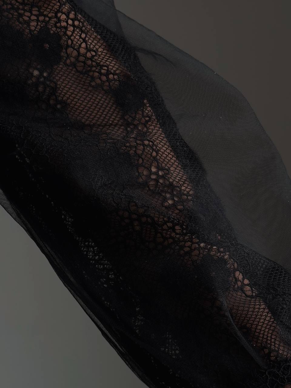 Kadife Dantel İllüzyon Elbise