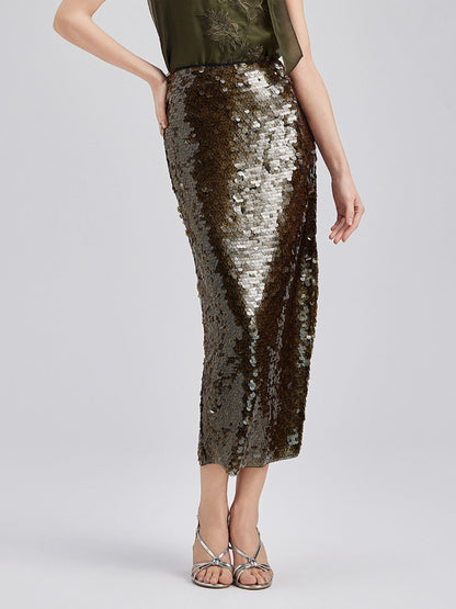 Pullu İşlemeli Esnek Etek