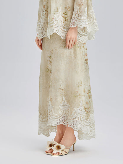 İpek-Keten Barok Dantel Etek