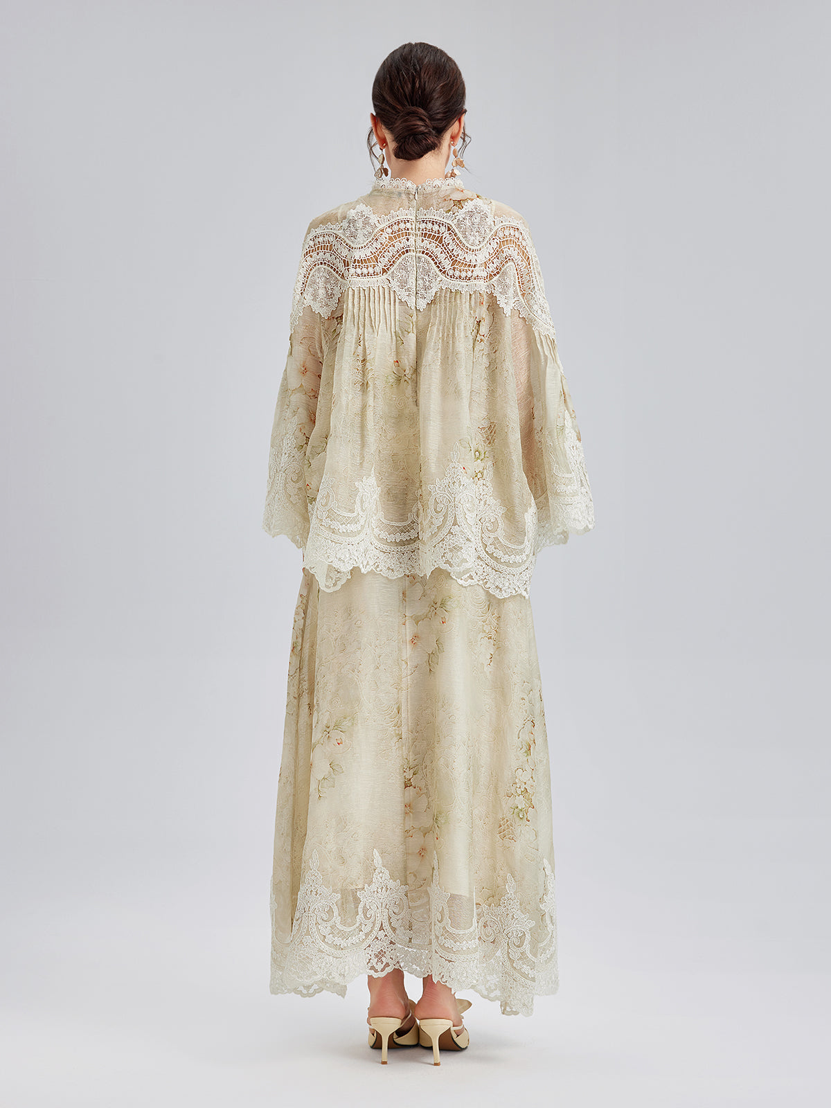 İpek-Keten Barok Dantel Bluz