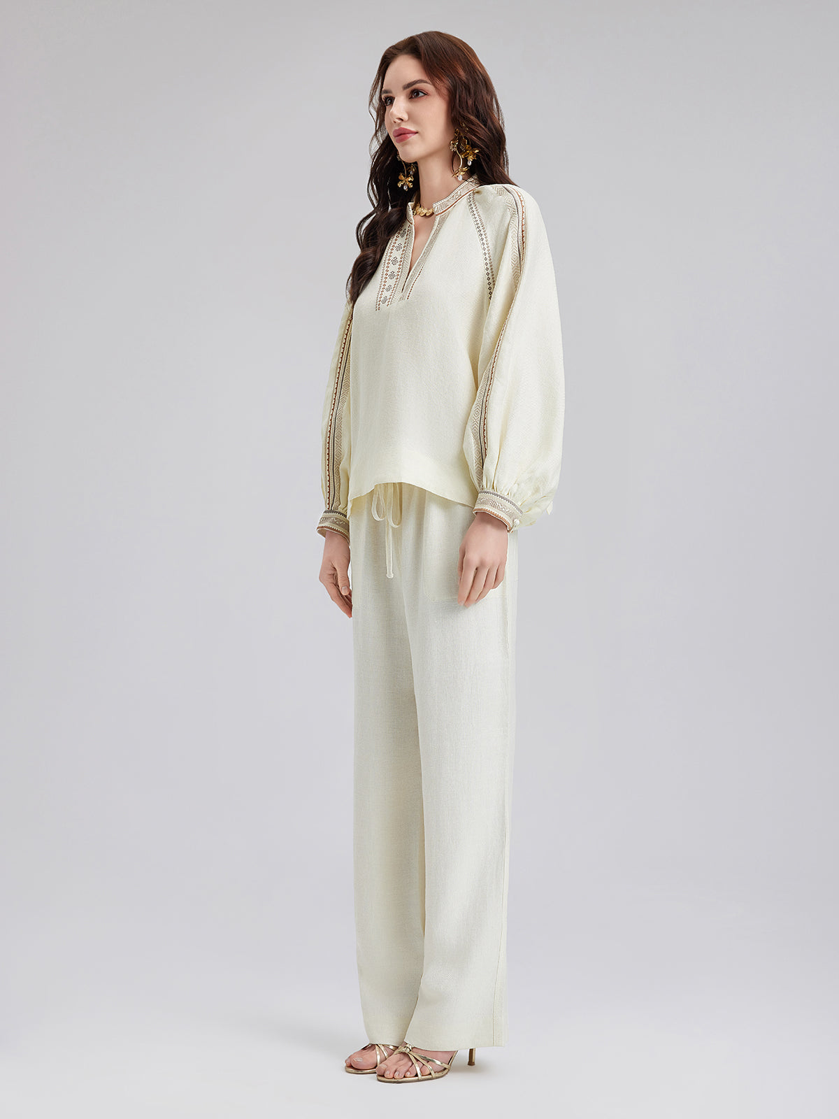 Hafif Keten İpli Pantolon