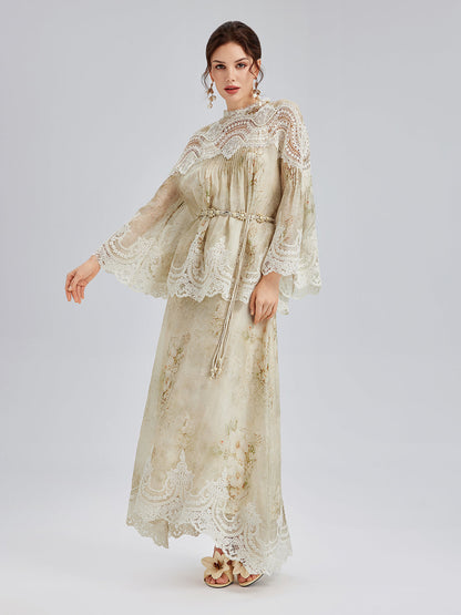 İpek-Keten Barok Dantel Etek