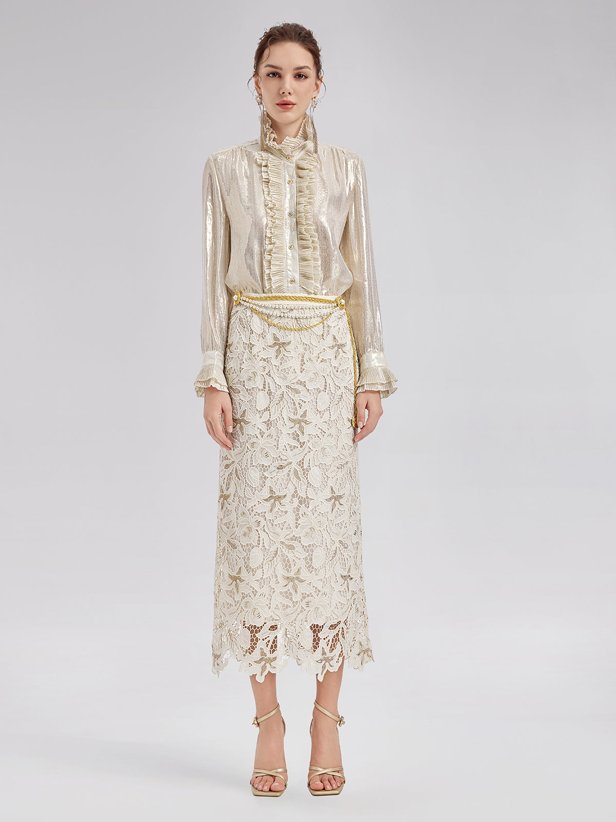 Nakışlı Dantel Balık Etek