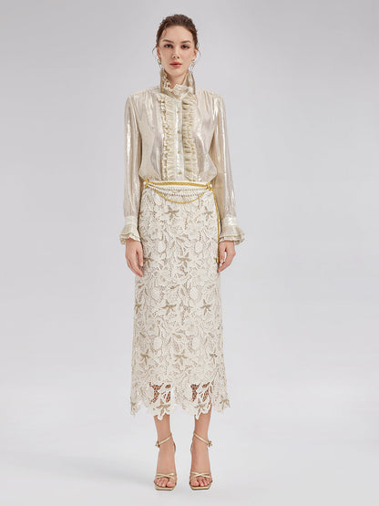 Nakışlı Dantel Balık Etek