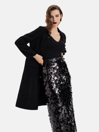 Altın Pullu Rock Etek