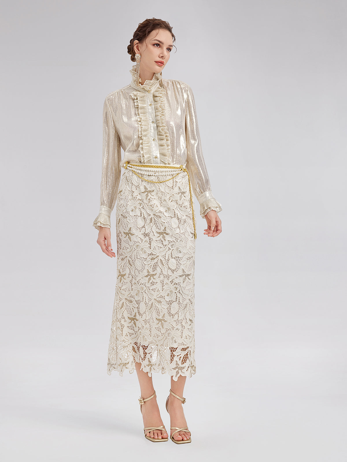 Nakışlı Dantel Balık Etek