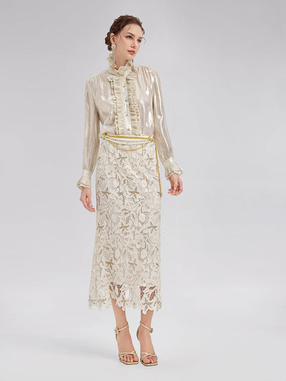 Nakışlı Dantel Balık Etek