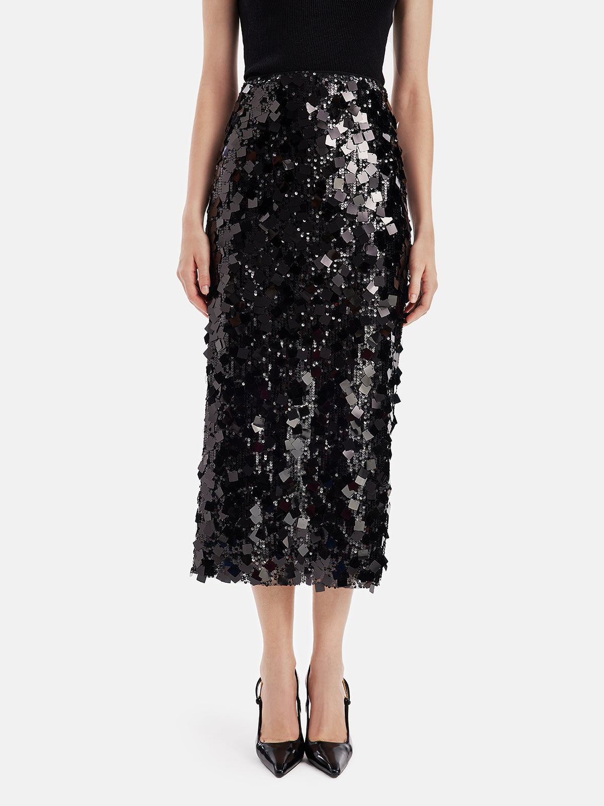 Altın Pullu Rock Etek