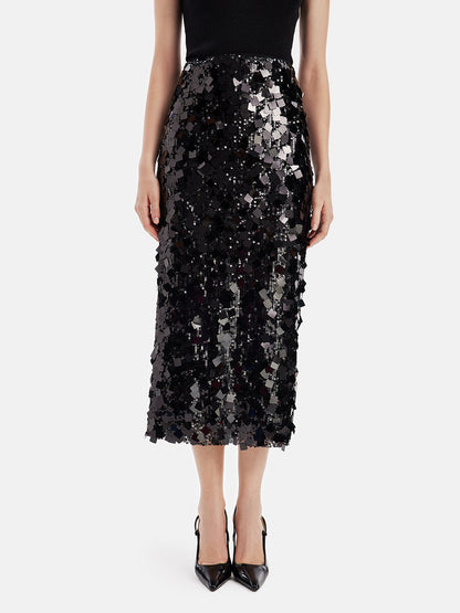 Altın Pullu Rock Etek