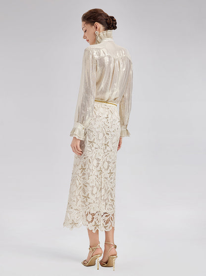 Nakışlı Dantel Balık Etek