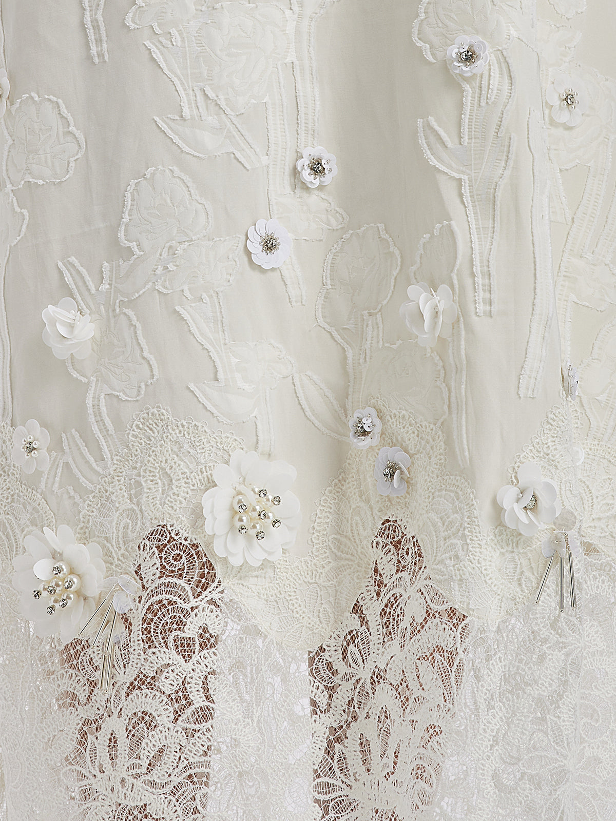 Özel Boncuklu Dantel Jakar Etek