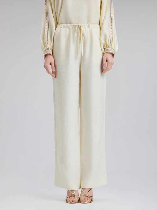 Hafif Keten İpli Pantolon