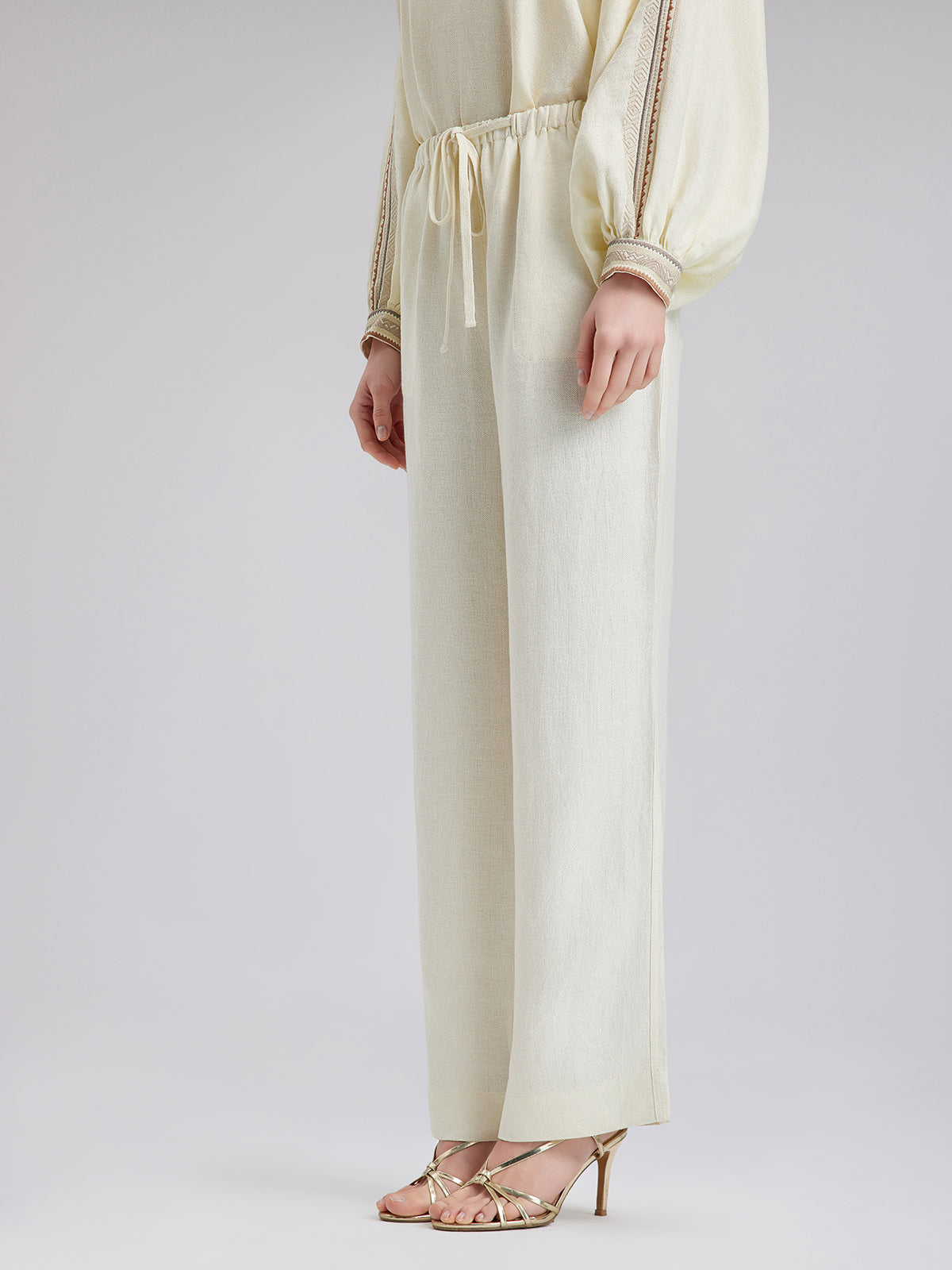 Hafif Keten İpli Pantolon