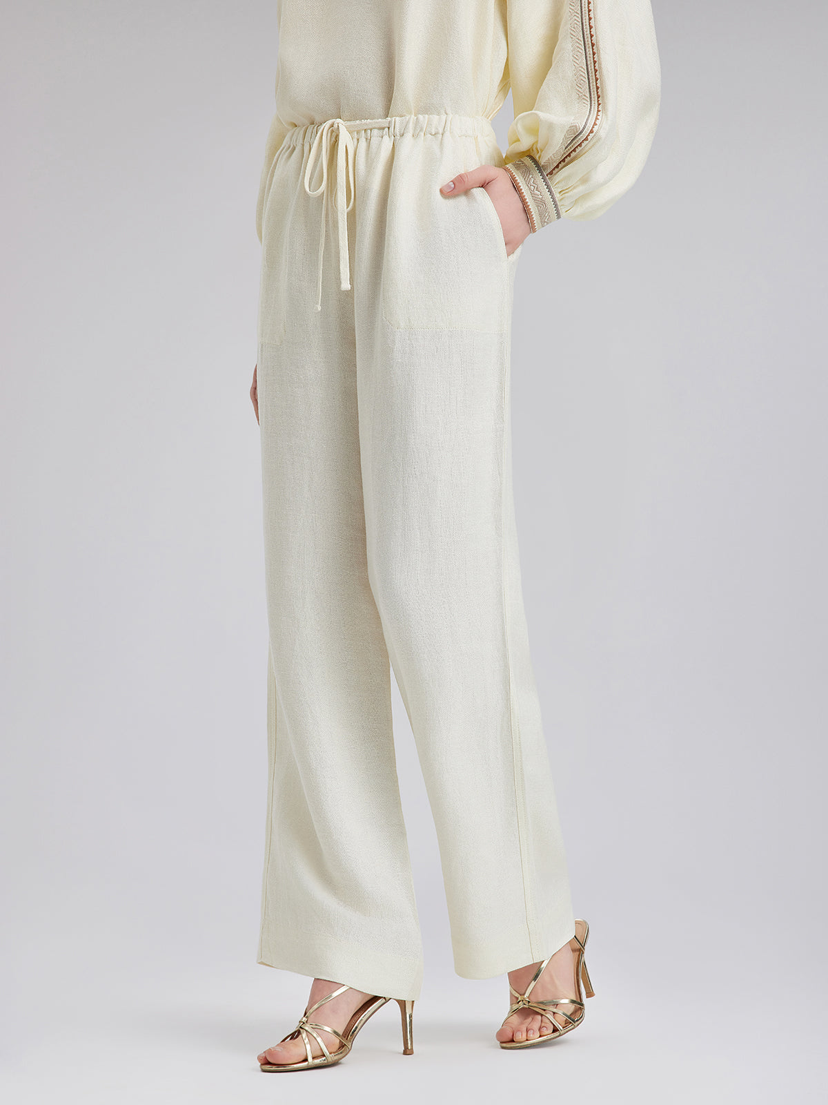 Hafif Keten İpli Pantolon