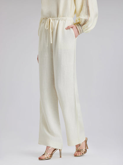 Hafif Keten İpli Pantolon