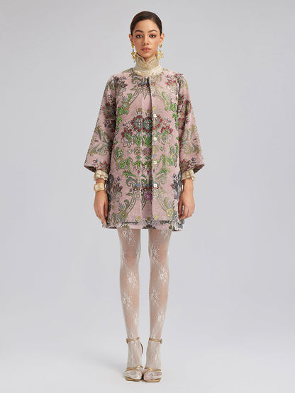 El İşlemeli Nakışlı İpek Dokulu Ceket