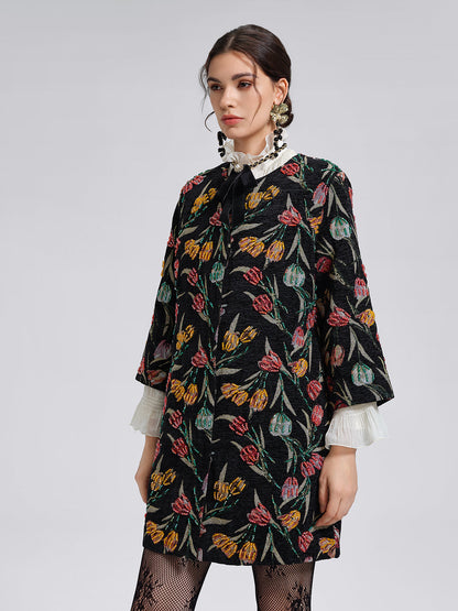 3 Boyutlu El İşlemeli Gösterişli Ceket