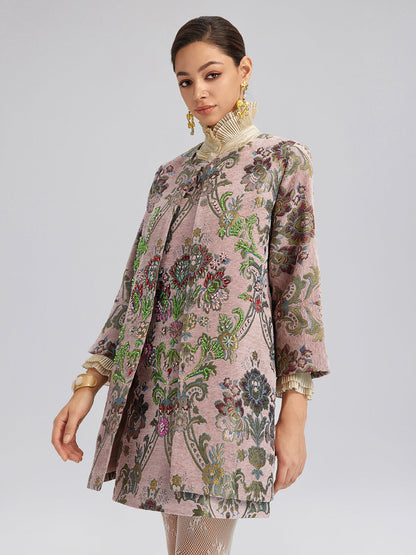 El İşlemeli Nakışlı İpek Dokulu Ceket