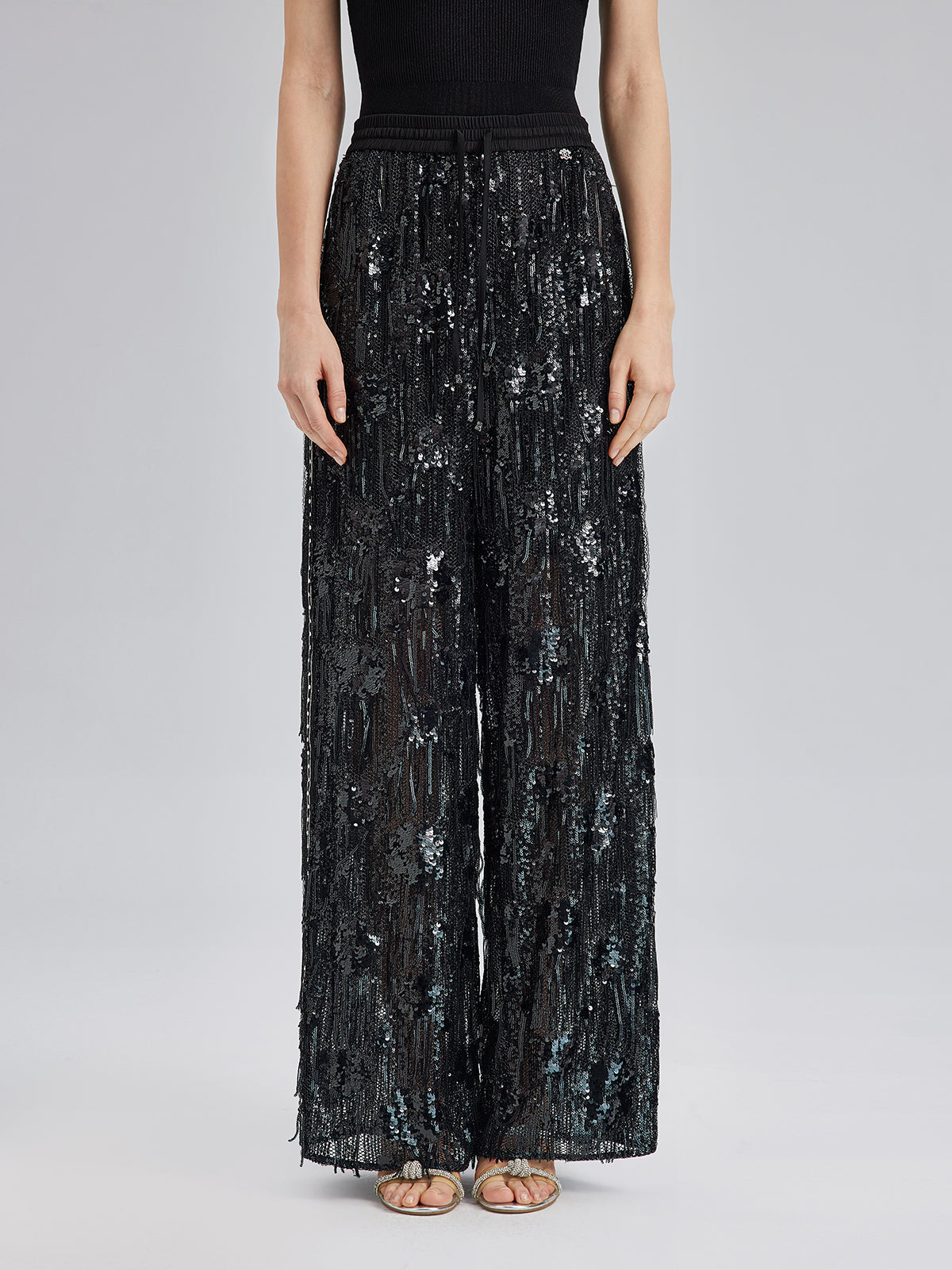 Özel Tasarım Pullu Püsküllü Rock Pantolon