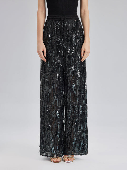 Özel Tasarım Pullu Püsküllü Rock Pantolon