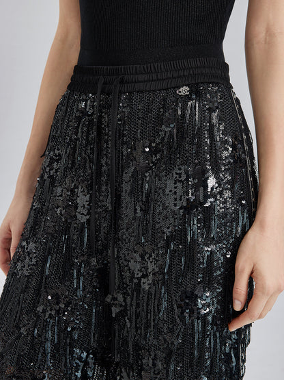 Özel Tasarım Pullu Püsküllü Rock Pantolon