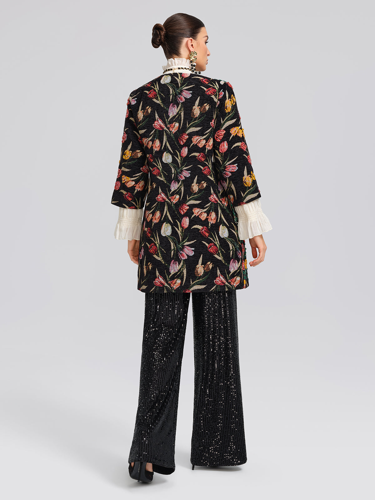 3 Boyutlu El İşlemeli Gösterişli Ceket