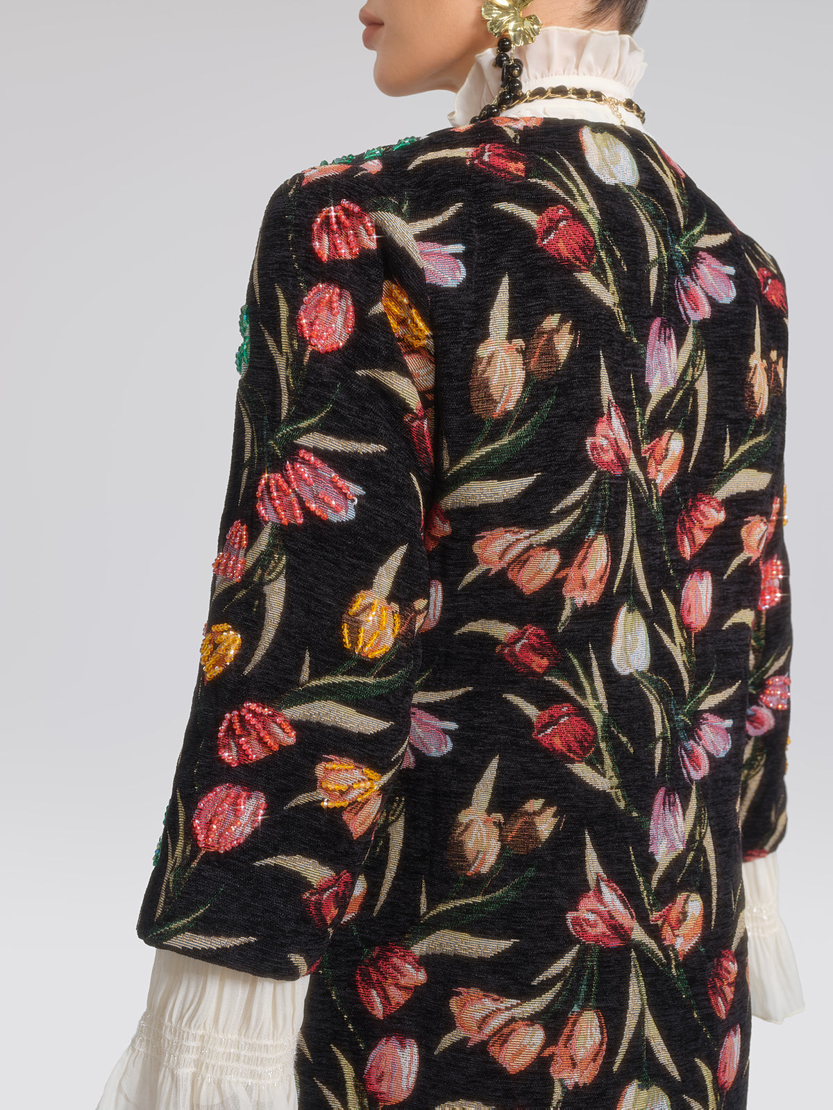 3 Boyutlu El İşlemeli Gösterişli Ceket