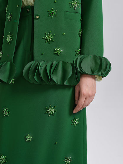 El İşlemeli Çiçekli Ceket