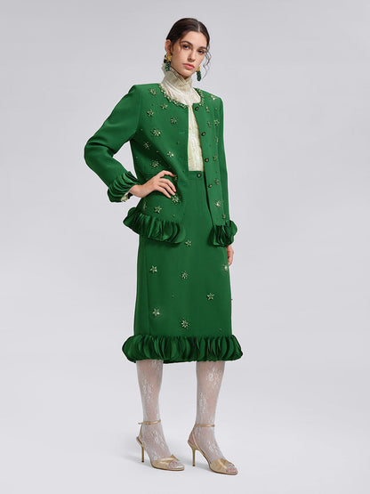 El İşlemeli Çiçekli Ceket