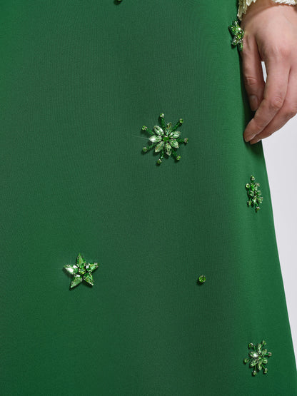 El İşlemeli Katlı Çiçekli Etek