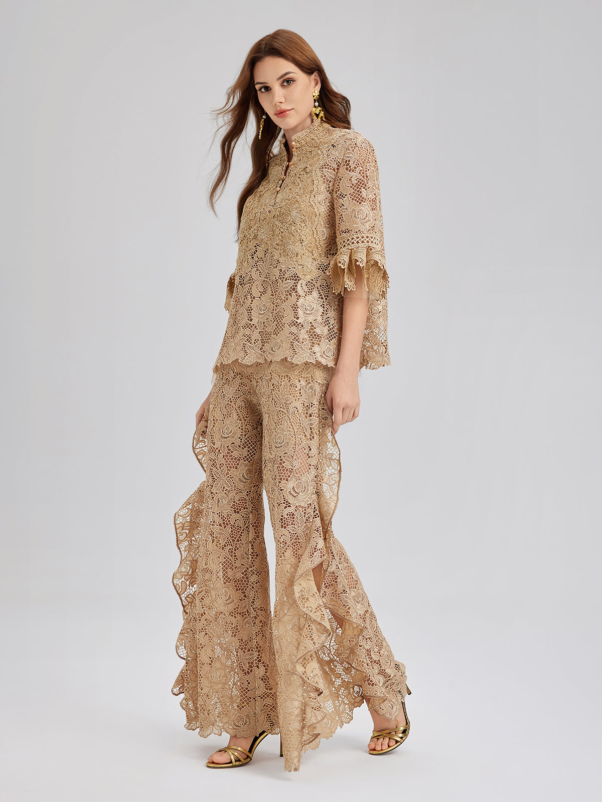 El Yapımı Fitilli Dantelli Bohem Bluz