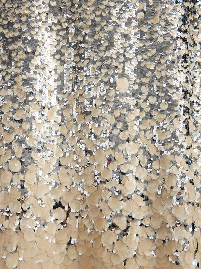 Gölgeli Pullu Püsküllü Beli Lastikli Etek