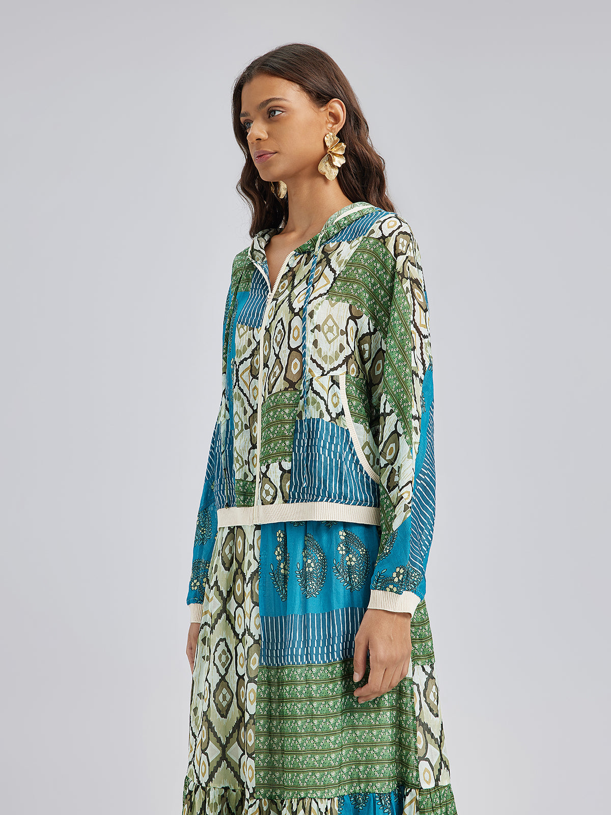 Yazlık Hafif Keten Görünümlü Güneş Koruyucu Ceket