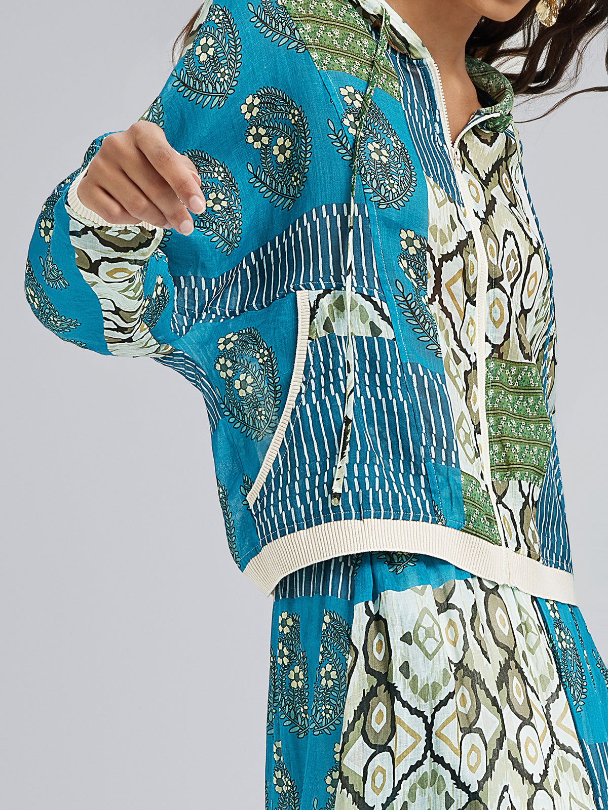 Yazlık Hafif Keten Görünümlü Güneş Koruyucu Ceket