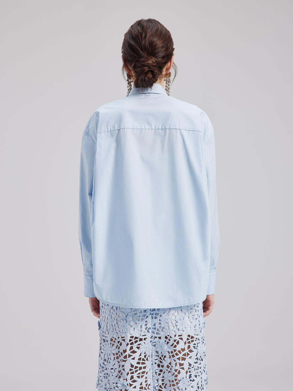 Şık Günlük Pullu Detaylı Bluz (İç Askılısı Dahil)