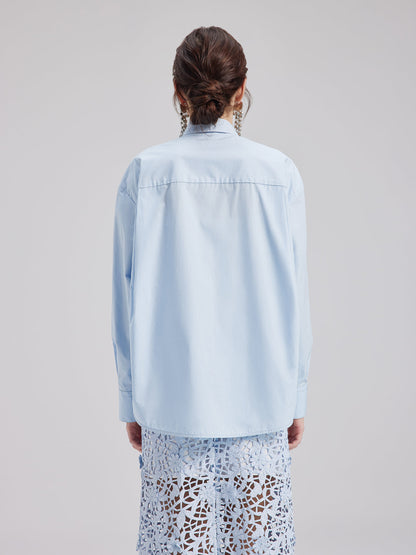 Şık Günlük Pullu Detaylı Bluz (İç Askılısı Dahil)