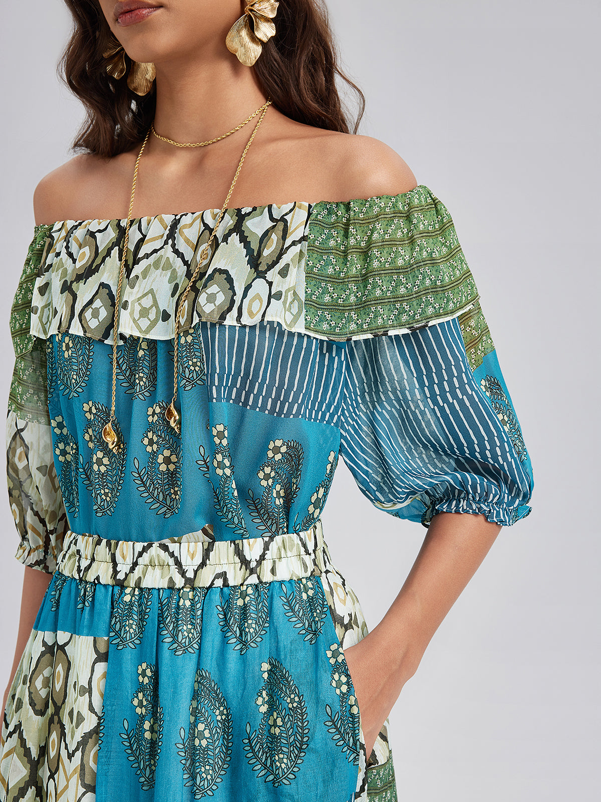 Şık Yumuşak İpek Çok Yönlü Bluz