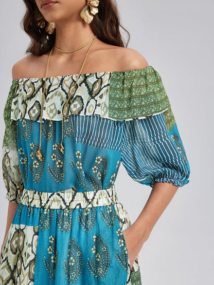 Şık Yumuşak İpek Çok Yönlü Bluz