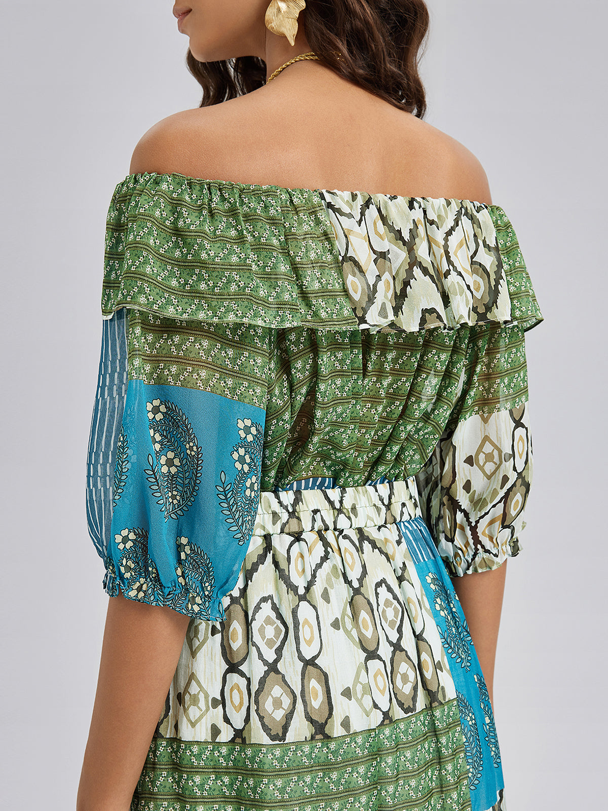 Şık Yumuşak İpek Çok Yönlü Bluz