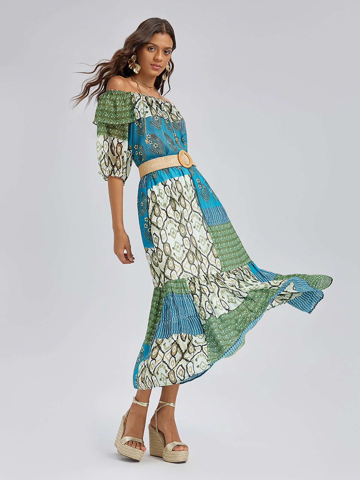 Şık Yumuşak İpek Çok Yönlü Bluz