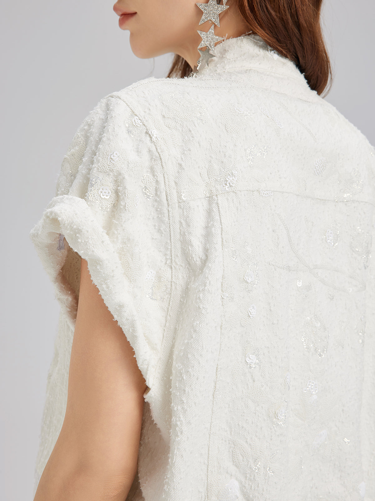 Pullu Yumuşak Kot Hakim Yaka Yelek