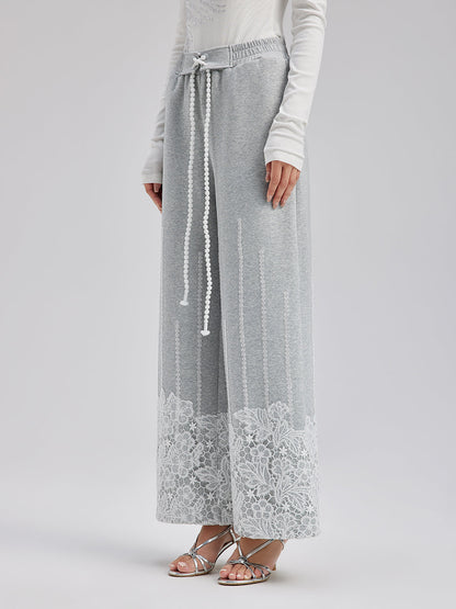 Fransız Dantel İpli Pantolon